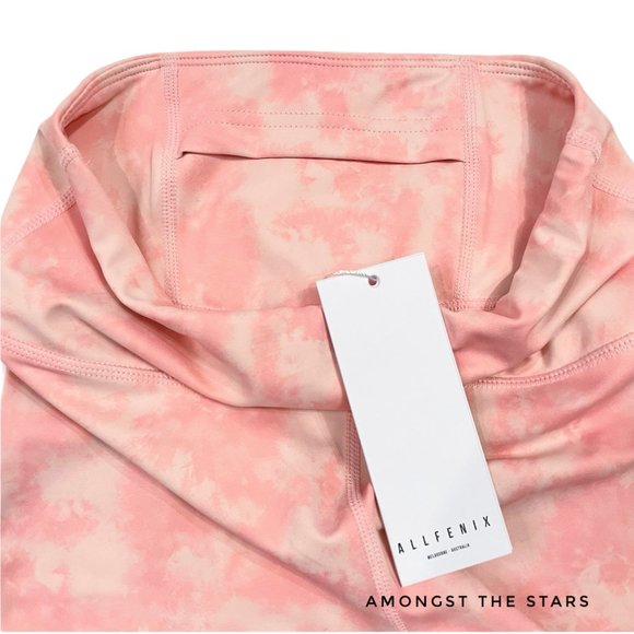 All Fenix Blush Pink Tie Dye 7/8 Ankle Leggings - Picture 7 of 9